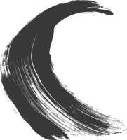 Silhouette brush stroke curved black color only vector