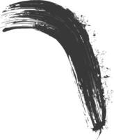 Silhouette brush stroke curved black color only vector