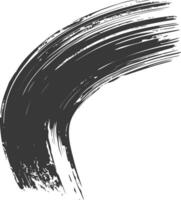 Silhouette brush stroke curved black color only vector