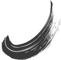 Silhouette brush stroke curved black color only vector