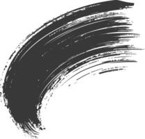 Silhouette brush stroke curved black color only vector