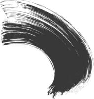 Silhouette brush stroke curved black color only vector