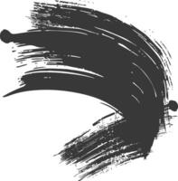 Silhouette brush stroke curved black color only vector