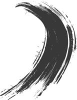 Silhouette brush stroke curved black color only vector