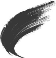 Silhouette brush stroke curved black color only vector