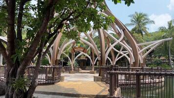 Vietnam Phu Quoc 05.02.2024 Picture of Gazebo in the Middle of garden video