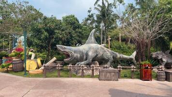Vietnam Phu Quoc sunworld aquatopia 03.18.2024 Water park attractions games various sculptures entertainment Take cable car to another island Amusement Park Recreational Theme Park in Southern Vietnam video