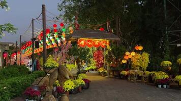 Vietnã phu quoc grande mundo 15.03.2024 noite deserta cidade dentro Vietnã beleza europeu edifícios iluminado caro uma muitos do dinheiro investido turista destino dentro Ásia com indescritível beleza video