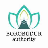 Borobudur Temple with lotus flower Logo Design template vector