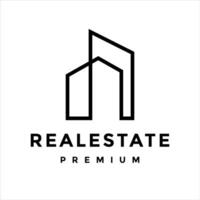 Minimalist real estate logo template icon design vector