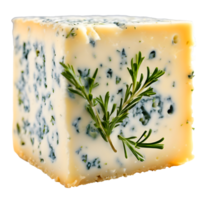 Homemade tasty blue cheese with thyme. AI-Generated png