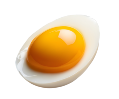 Fresh egg with yolk in egg shell illustration. AI-Generated png