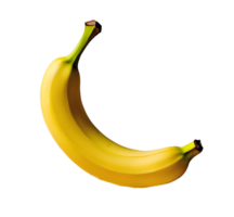 Fresh single banana. AI-Generated png