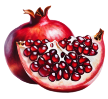 vers stuk van granaatappel fruit. ai-gegenereerd png