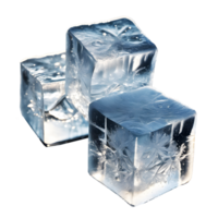 Frozen two ice cubes. AI-Generated png