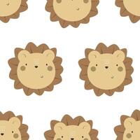 Seamless pattern with lions. vector