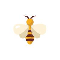 abeja plano icono - otoño temporada icono ilustración diseño vector