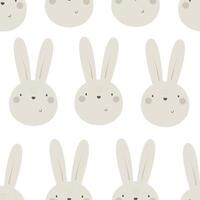 Seamless pattern with bunny. vector