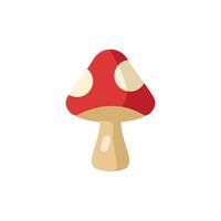 Mushroom Flat Icon - Autumn Season Icon Illustration Design vector