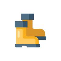 Boots Flat Icon - Autumn Season Icon Illustration Design vector