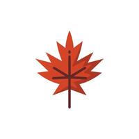 Maple Leaf Flat Icon - Autumn Season Icon Illustration Design vector