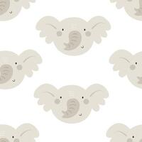 seamless pattern with cartoon koala. vector