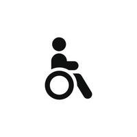 Disabled handicap icon isolated on white background. Wheelchair icon vector