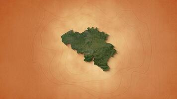 een realistisch kaart koninkrijk van belgië. bruin wijnoogst achtergrond video