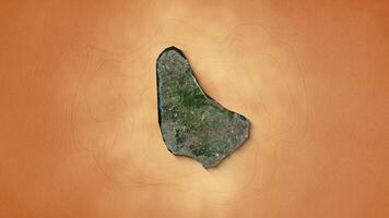 een realistisch kaart van Barbados. bruin wijnoogst achtergrond video