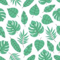 Seamless pattern with tropical leaves. Seamless pattern for wallpaper, textile, fabric, wrapping paper vector