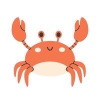 Cute crab. Sea animal. Ocean fauna vector