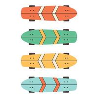 Skateboards. Urban culture and sport vector