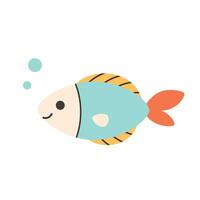 Cute fish. Sea animal. Ocean fauna vector