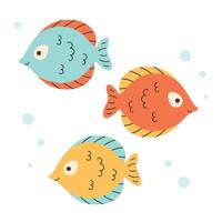 Cute fish. Sea animal. Ocean fauna vector