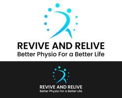 Letter R monogram physiotherapy health clinic logo design. vector
