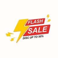 Flash sale design template vector