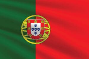 nacional bandera de Portugal. Portugal bandera. ondulación Portugal bandera. vector