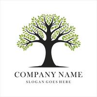 Tree company logo design template vector