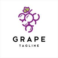 grape logo design template vector