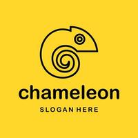 simple Chameleon Logo Design Template vector