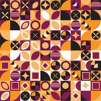 Abstract colorful geometric bauhaus pattern design vector