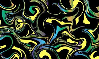 Liquid color background design. Fluid gradient shapes composition. blue green fluid. black background. vector