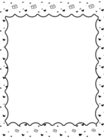 black and white cute frame png