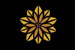 gold floral pattern vector