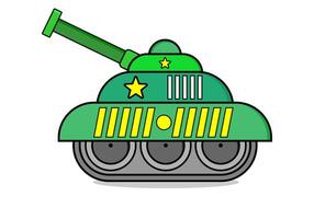 green tank illustration vector