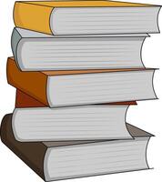 Books line drawing vector