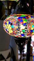 turkiska dekorativ lampor för försäljning på stor basar på istanbul, Kalkon video