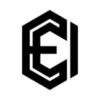 E monogram creative letter logo design vector