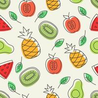 verano frutas modelo diseño vector