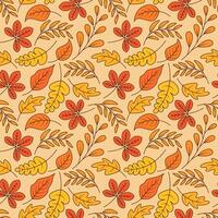 Autumn leaves pattern design vector
